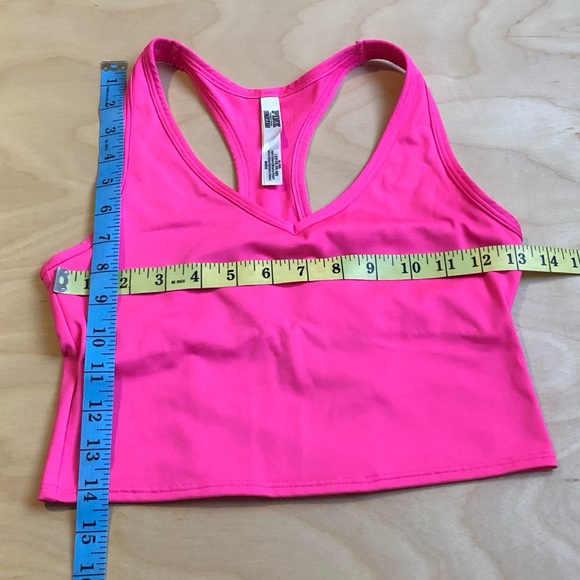 Victoria Secret Crop Tank Top Pink Cut Out Workout Stretch Women’s Medium - Picture 9 of 9